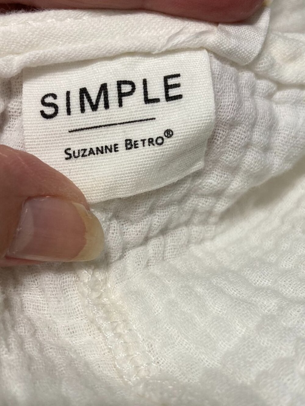 Simple Susan Betro Cotton Gauze Tunic Top Side ties Resort Lagenlook Ivory XL - Picture 6 of 10